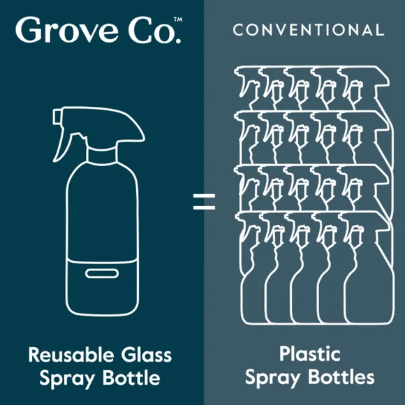 Grove Co Collaborative Glass Spray Bottle with Brilliant White Silicone Sleeve - Picture 10 of 12